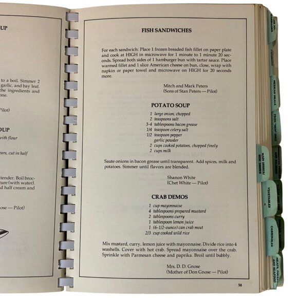 The Frontier Airlines Family Cookbook Spiral-Bound by Pilots Wives Club 1979 - Picture 8 of 15